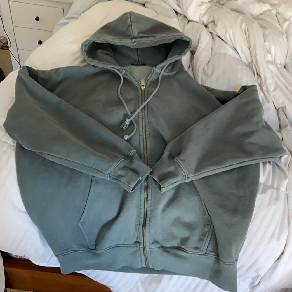 Brandy Melville Dark Sage Green christy hoodie